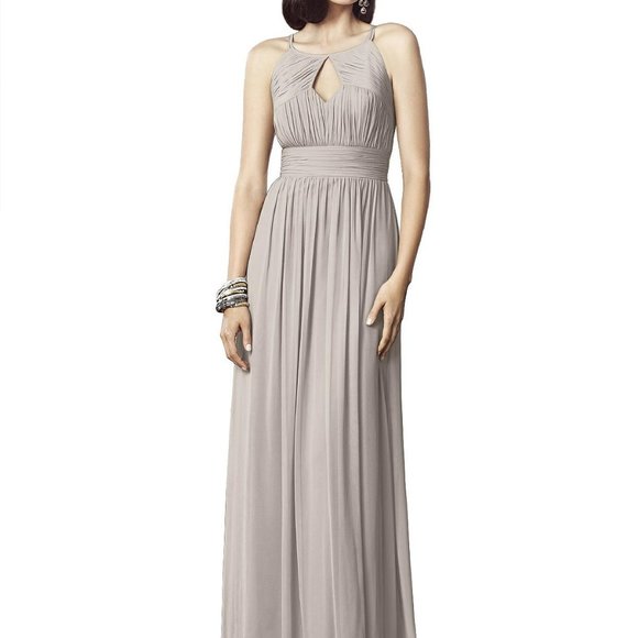 Dessy 2906...Full Length, Chiffon Dress....Taupe......Size 18....NWT - Picture 1 of 5
